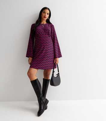 Maternity Black Heart Long Sleeve Mini Dress