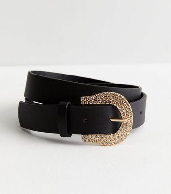 Black embellished belt sale