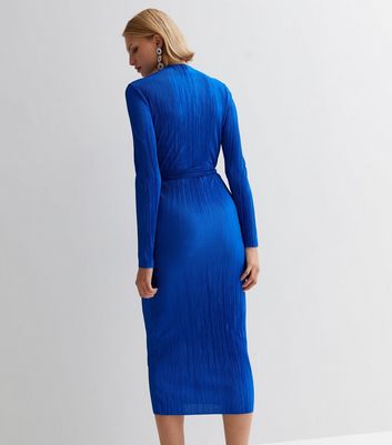 Long Sleeve Belted Midi Dress 