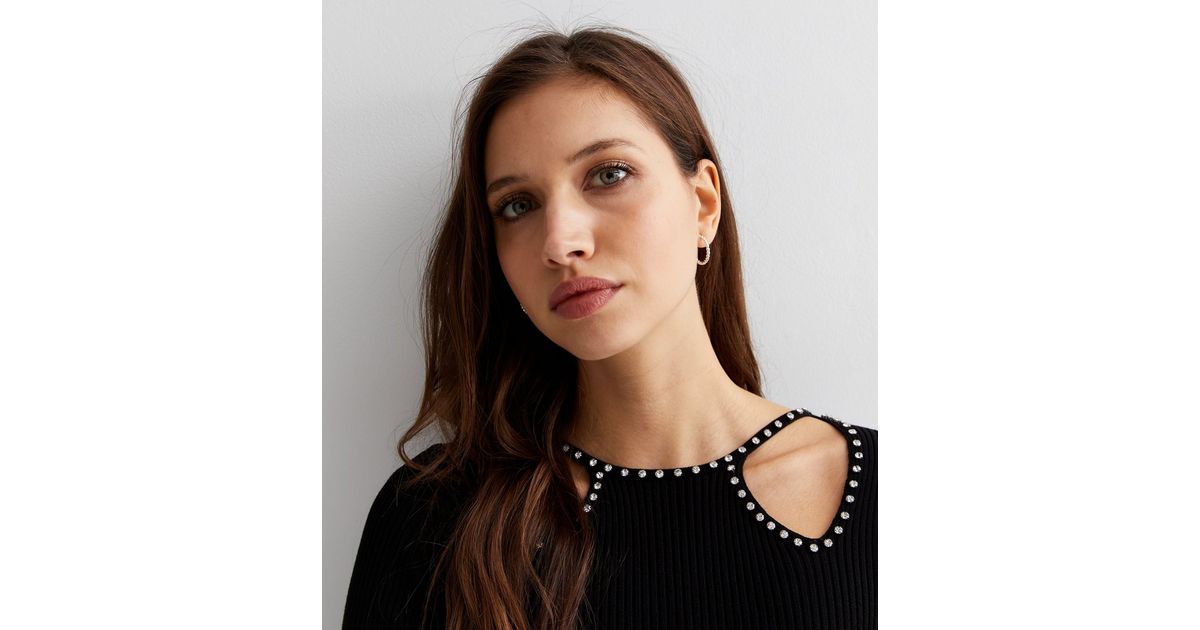 2 Pack Gold and Silver Twist Hoop Earrings New Look