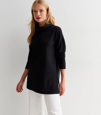 Black cowl neck clearance sweater