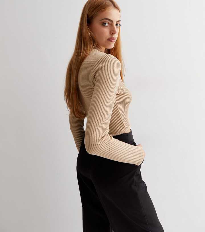 Fine-knit Corset-style Top