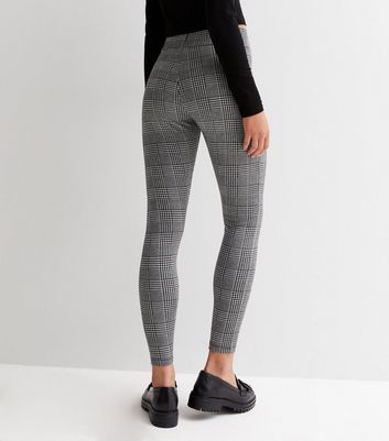 Checked leggings new on sale look