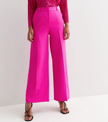 LTS Tall Womens Bright Pink Split Front Slim Trousers  Long Tall Sally