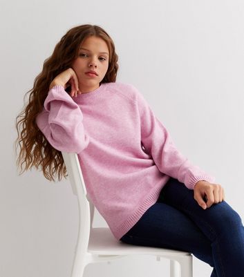 pale pink crew neck jumper