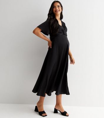 Maternity satin outlet dress