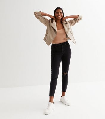 New look faux outlet suede biker jacket