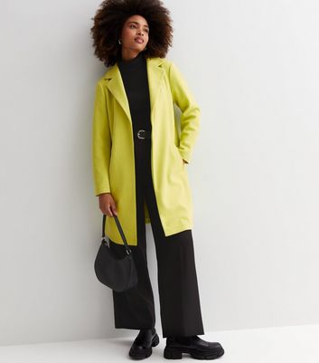Yellow Unlined Long Formal Coat | New Look