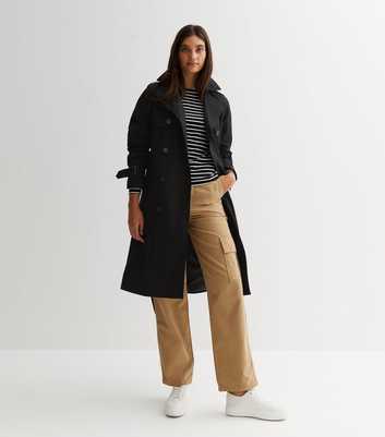 Black Belted Trench Coat