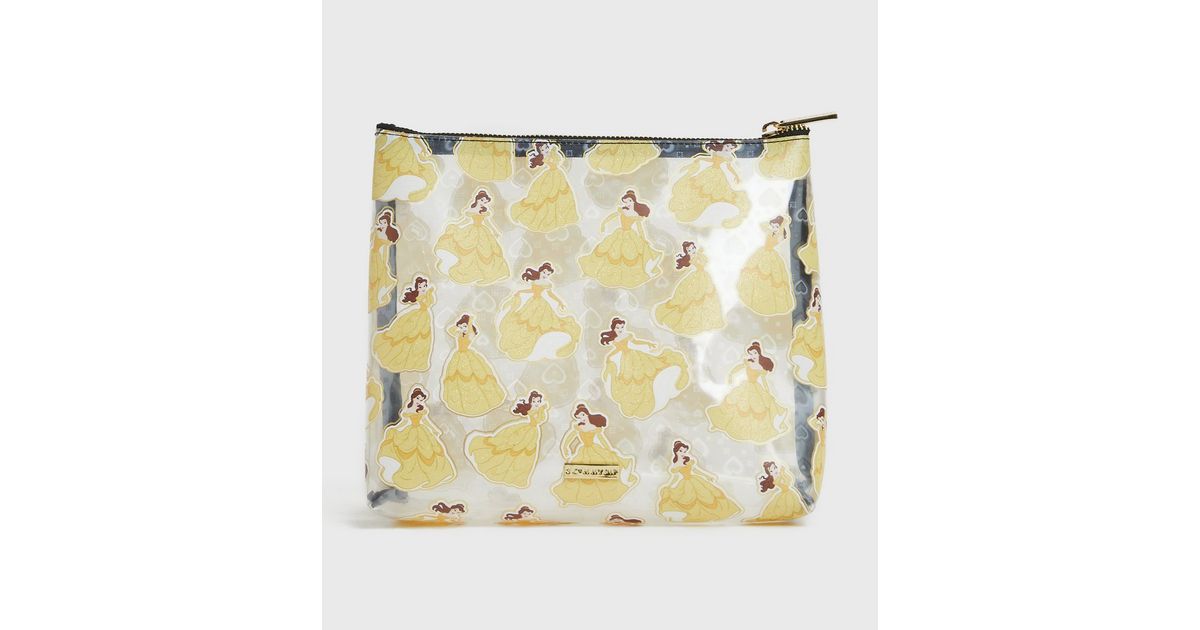 Skinnydip Clear Disney Princess Belle Wash Bag New Look