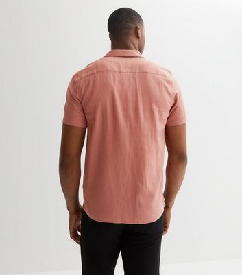 new look pink linen shirt