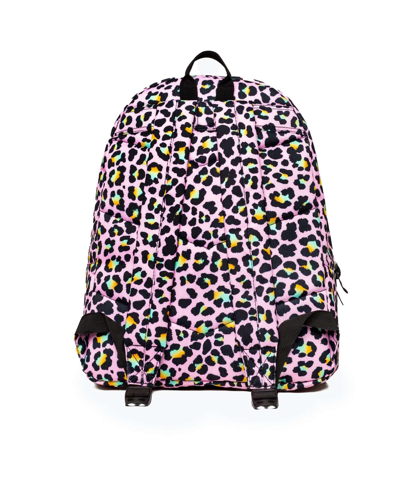 HYPE KIDS Pink Leopard Print Pom Pom Backpack Image 3