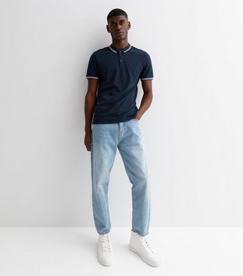 Denim polo 2024 shirt short sleeve