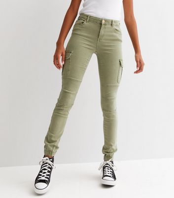 Madmext Black Skinny Cargo Trousers
