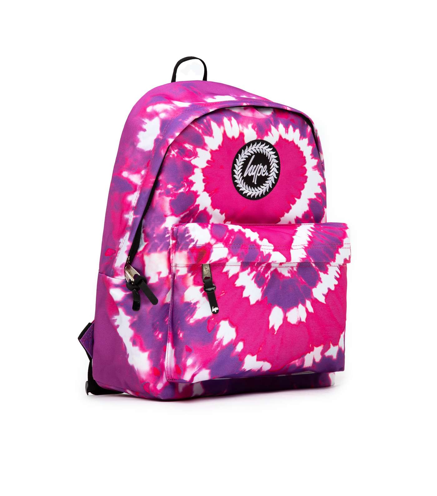 HYPE KIDS Pink Heart Tie Dye Pom Pom Backpack Image 2