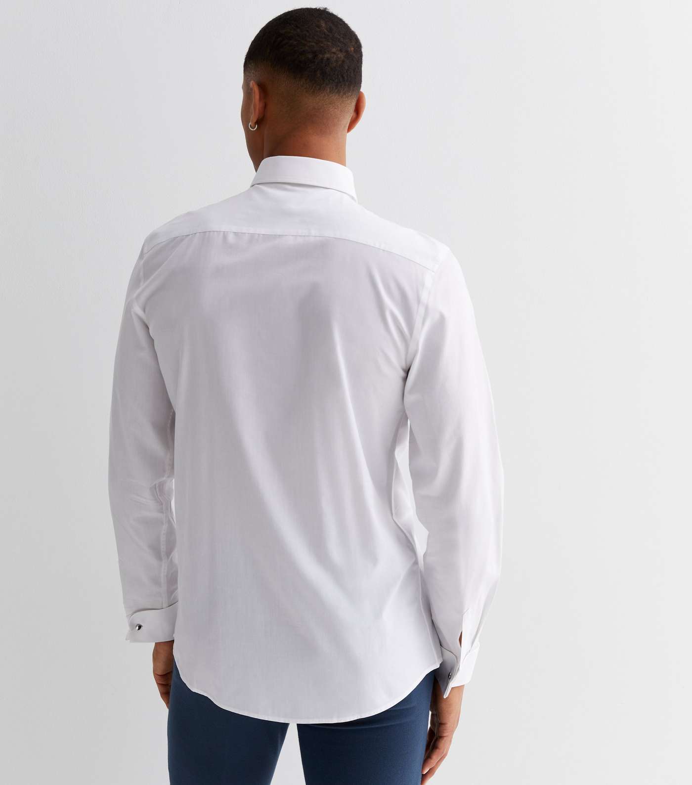 White Poplin Cufflink Shirt Image 4