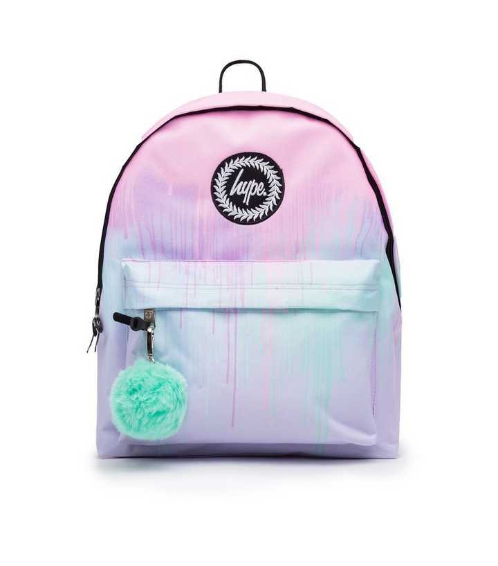 Hype Pink Drips Backpack Meet the HYPE. Purple & Pink Drip Backpack, part  of the HYPE. 2022 Back to School collection. Designed in our standard  backpack shape in an all-over pink and