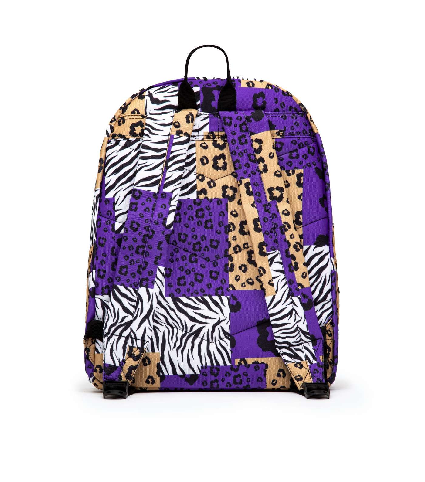 HYPE KIDS Purple Mixed Animal Print Pom Pom Backpack Image 3