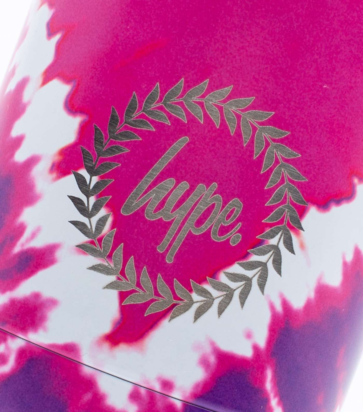 HYPE KIDS Pink Heart Tie Dye Water Bottle Image 3