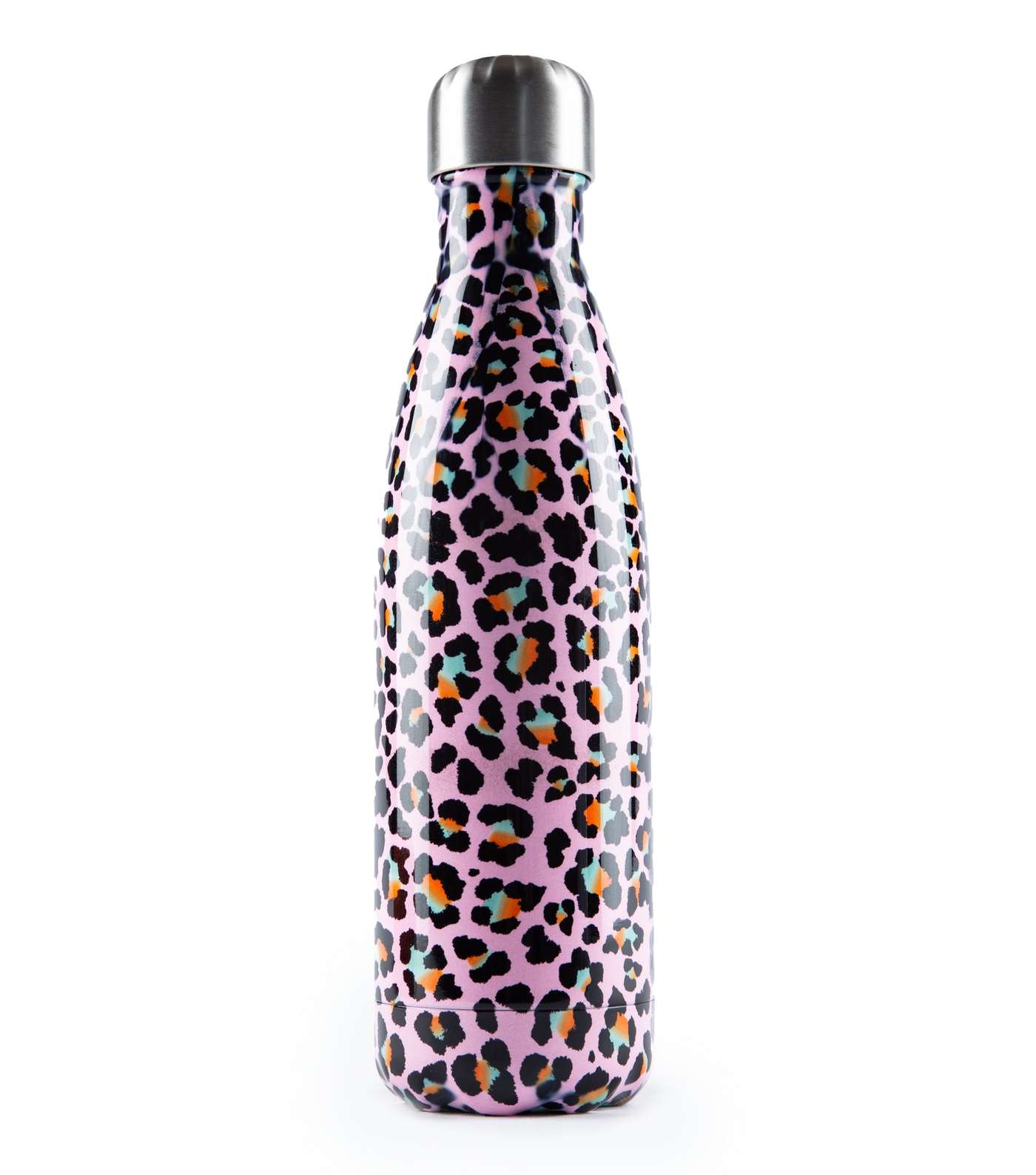 HYPE KIDS Pink Leopard Print Water Bottle Image 2