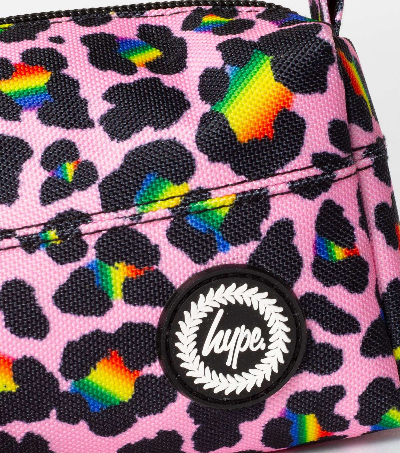 HYPE KIDS Pink Leopard Print Pom Pom Pencil Case Image 3