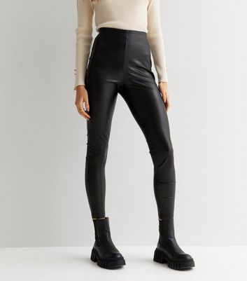 Buy Topshop Womens Wet Look Faux Leather Leggings - Black - 12 Online at  desertcartBrunei