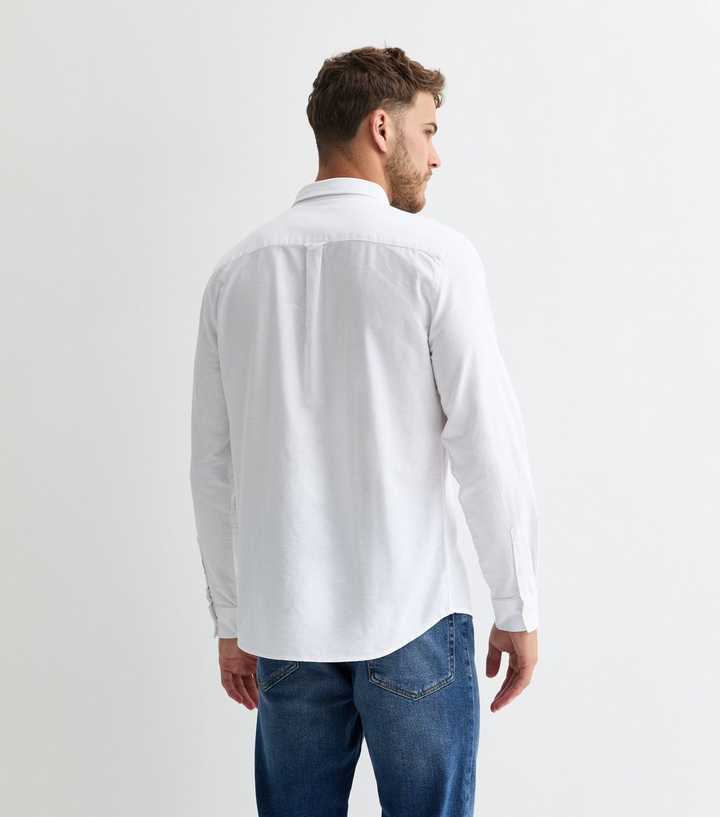 white long sleeve pocket tee
