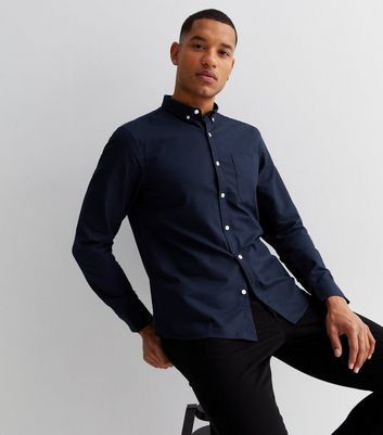 Long sleeve oxford shirt mens best sale