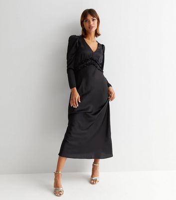 V neck hotsell dress midi