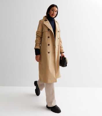 Tall Camel Belted Trench Coat
