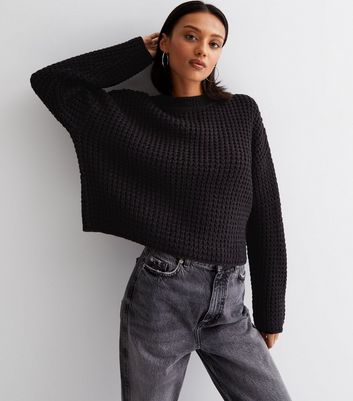 Boxy black cheap jumper