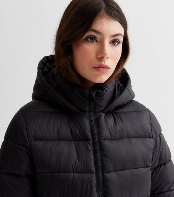 Girls black puffa coat sale