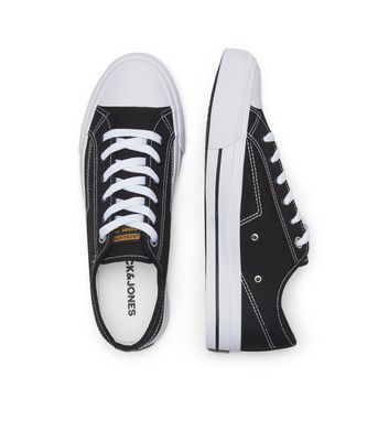 Jack & Jones Black Canvas Trainers New Look