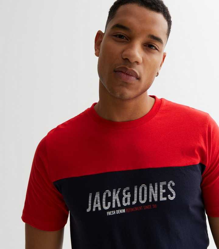 jack and jones red t shirt