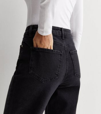 Black straight best sale ankle jeans