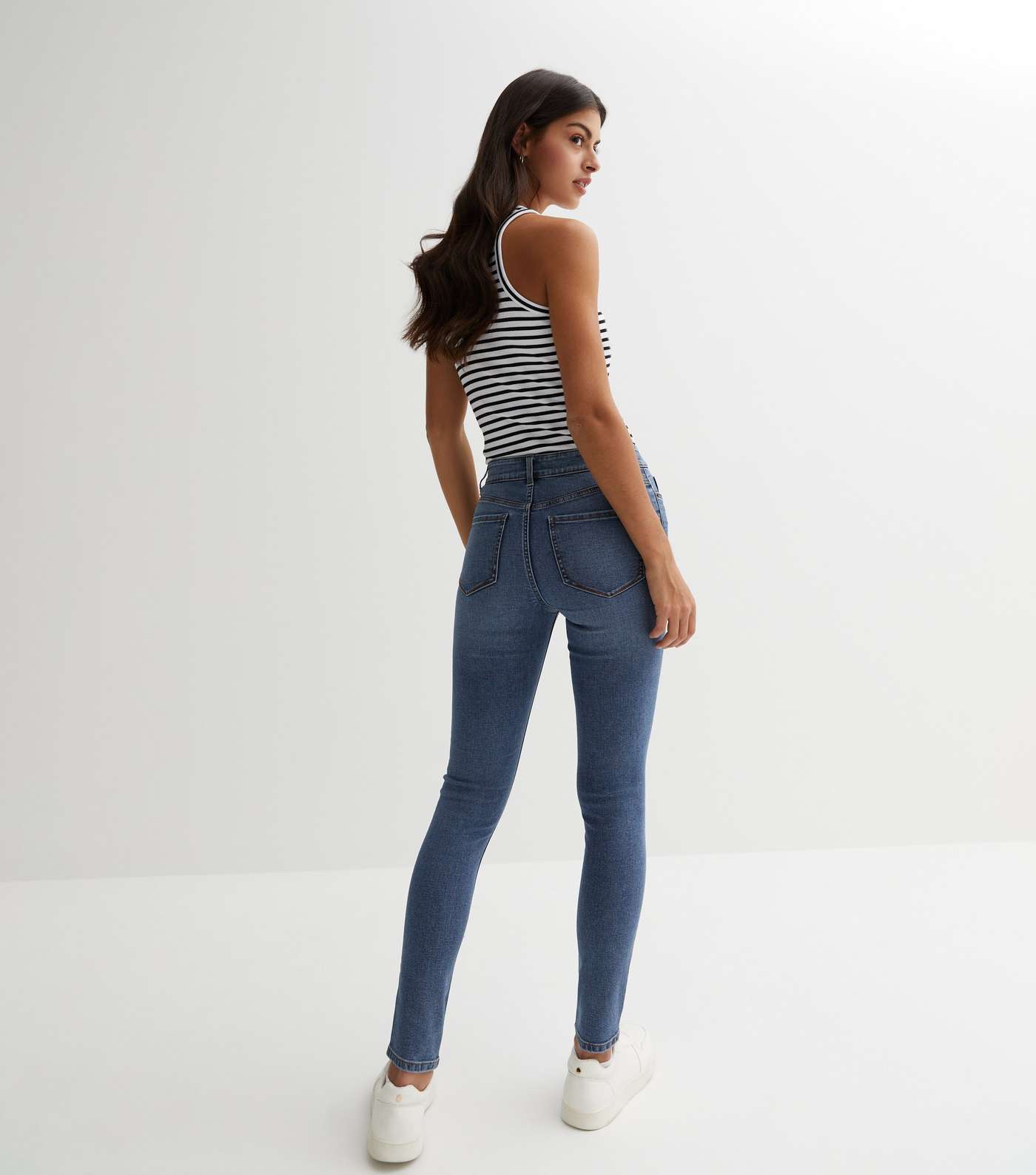 Blue Mid Rise India Supersoft Super Skinny Jeans Image 4