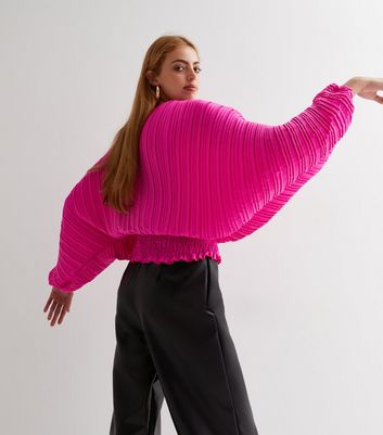 Pink store batwing top