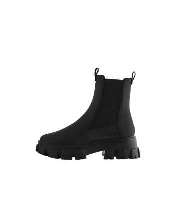 PIECES Black Chunky Cleated Chelsea Boots