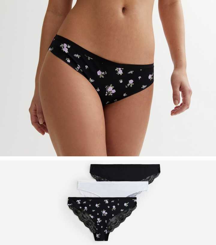 3 Pack Seamless Panties Women's Underwear Ladies Lace Underwear