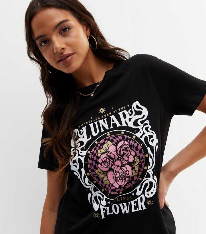 black floral t shirt