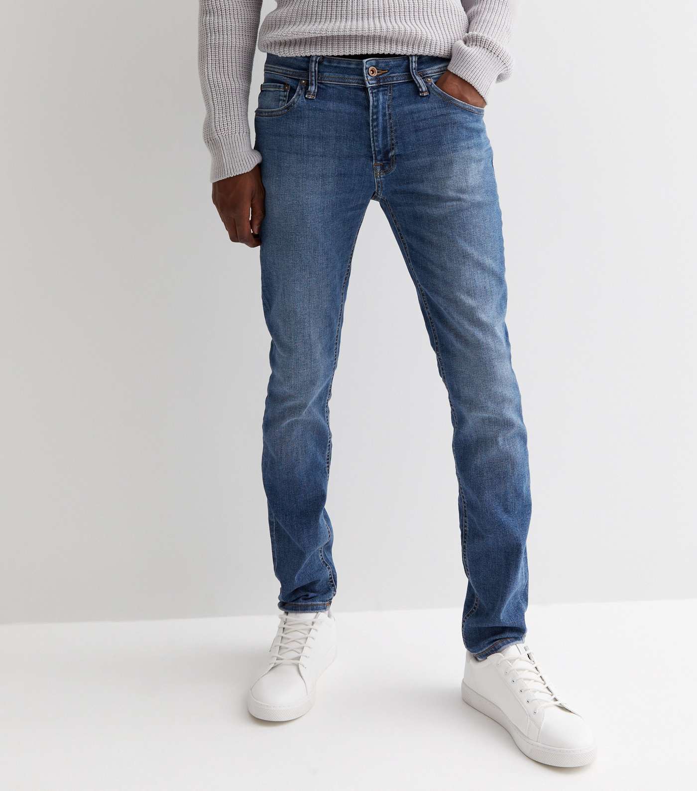 Jack & Jones Blue Skinny Fit Jeans Image 2