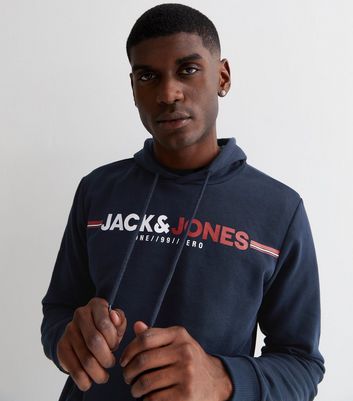 Jack & Jones Navy Logo Hoodie