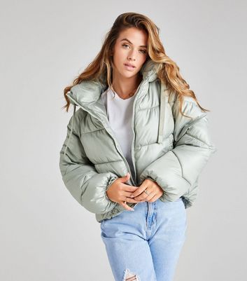 puffer jacket light green