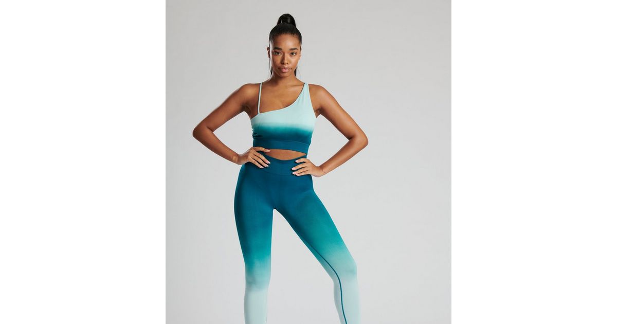 Gymshark Ombre Seamless Leggings - Deep Teal/Ice Blue 2