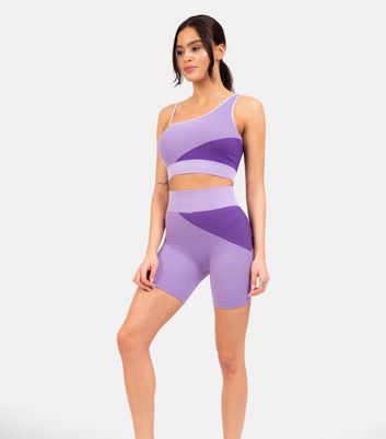 South Beach Lilac Seamless Sports Cycling Shorts