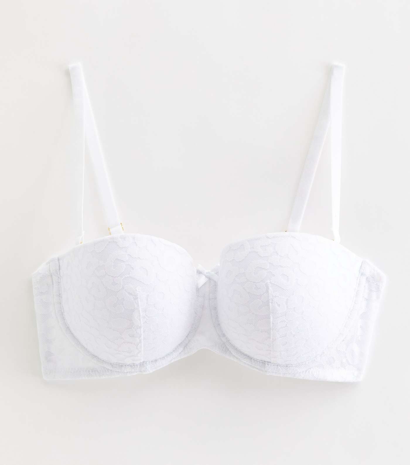 White Leopard Lace Multiway Strapless Bra Image 5