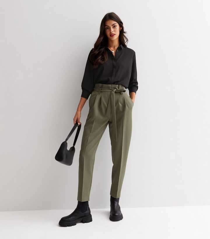 Womens Paper Bag Trousers