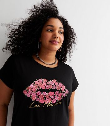 plus size sequin lip shirt