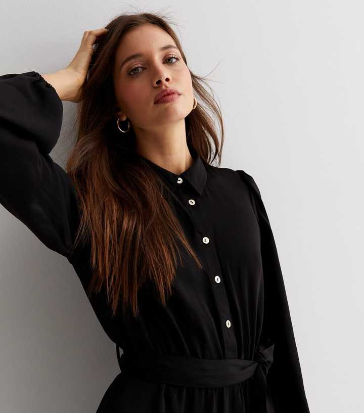 Belted shirt dress · Black · Smart / Dresses And Jumpsuits