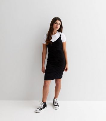 Girls black tshirt dress online